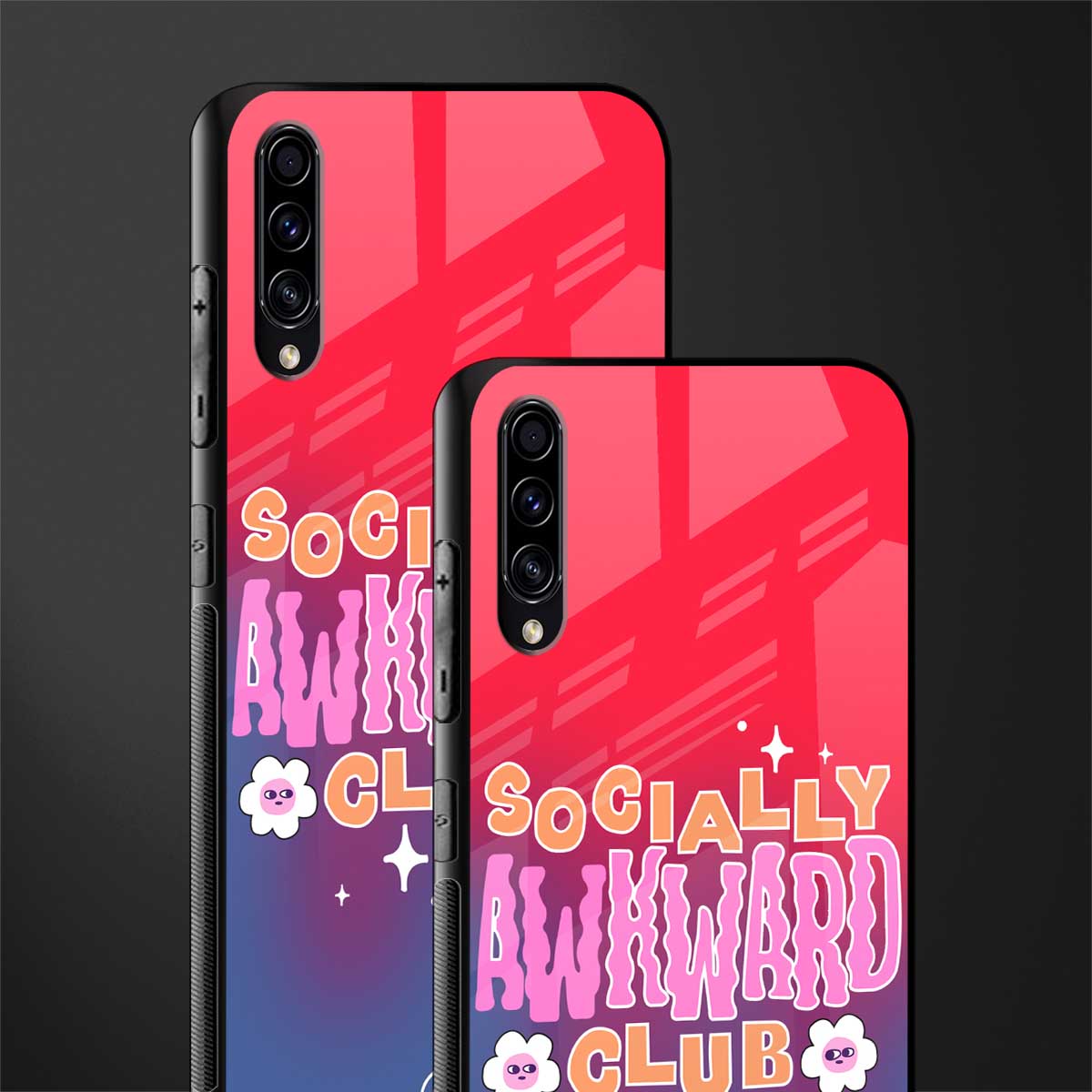 socially awkward club glass case for samsung galaxy a30s image-2