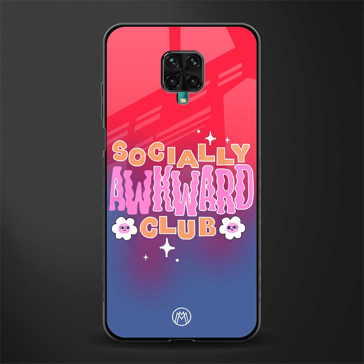 socially awkward club glass case for poco m2 pro image