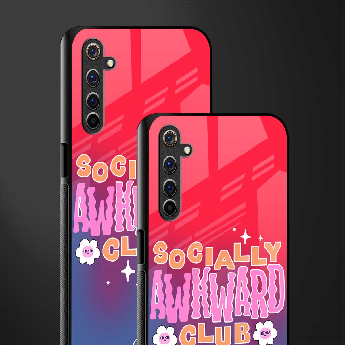 socially awkward club glass case for realme 6i image-2