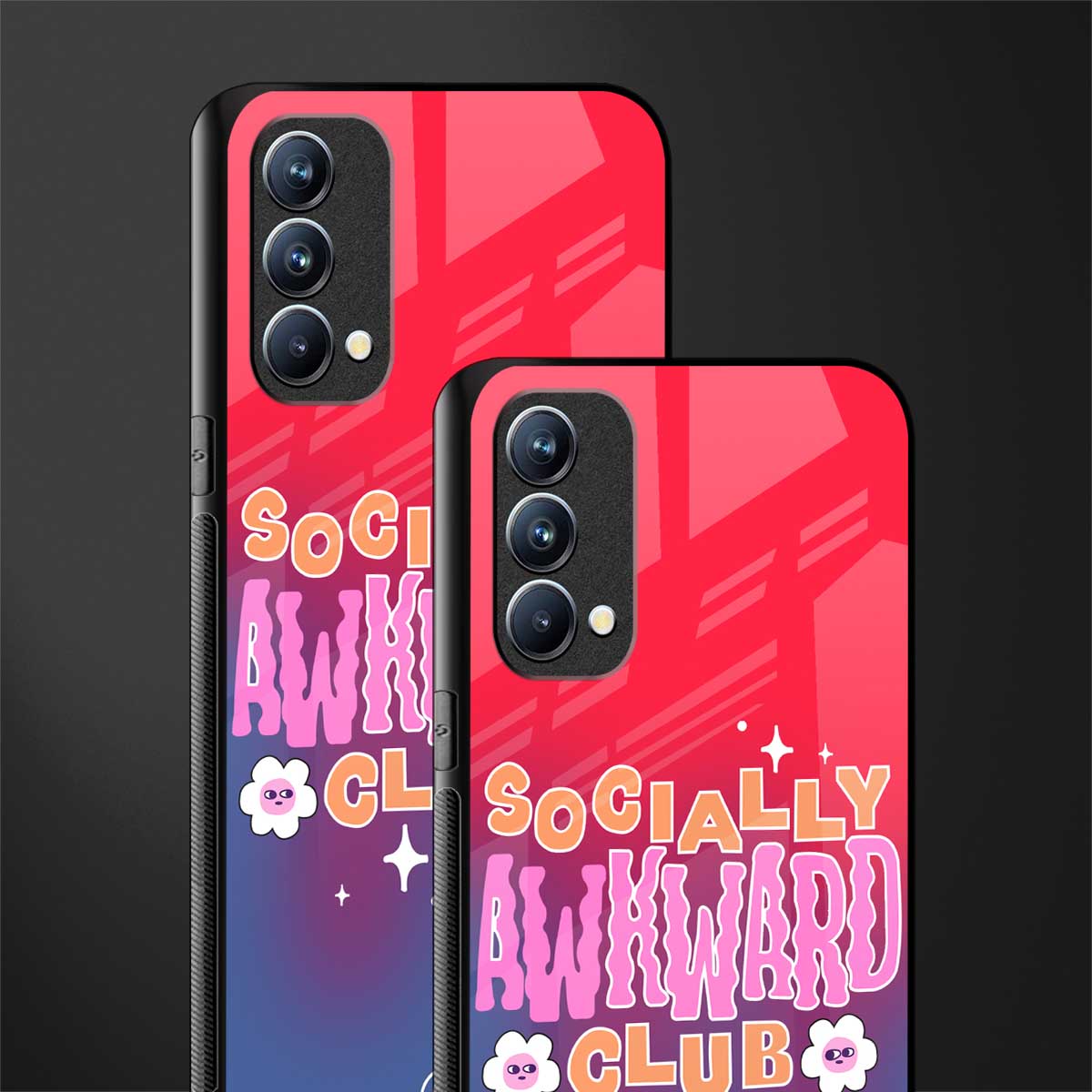 socially awkward club glass case for oppo f19s image-2