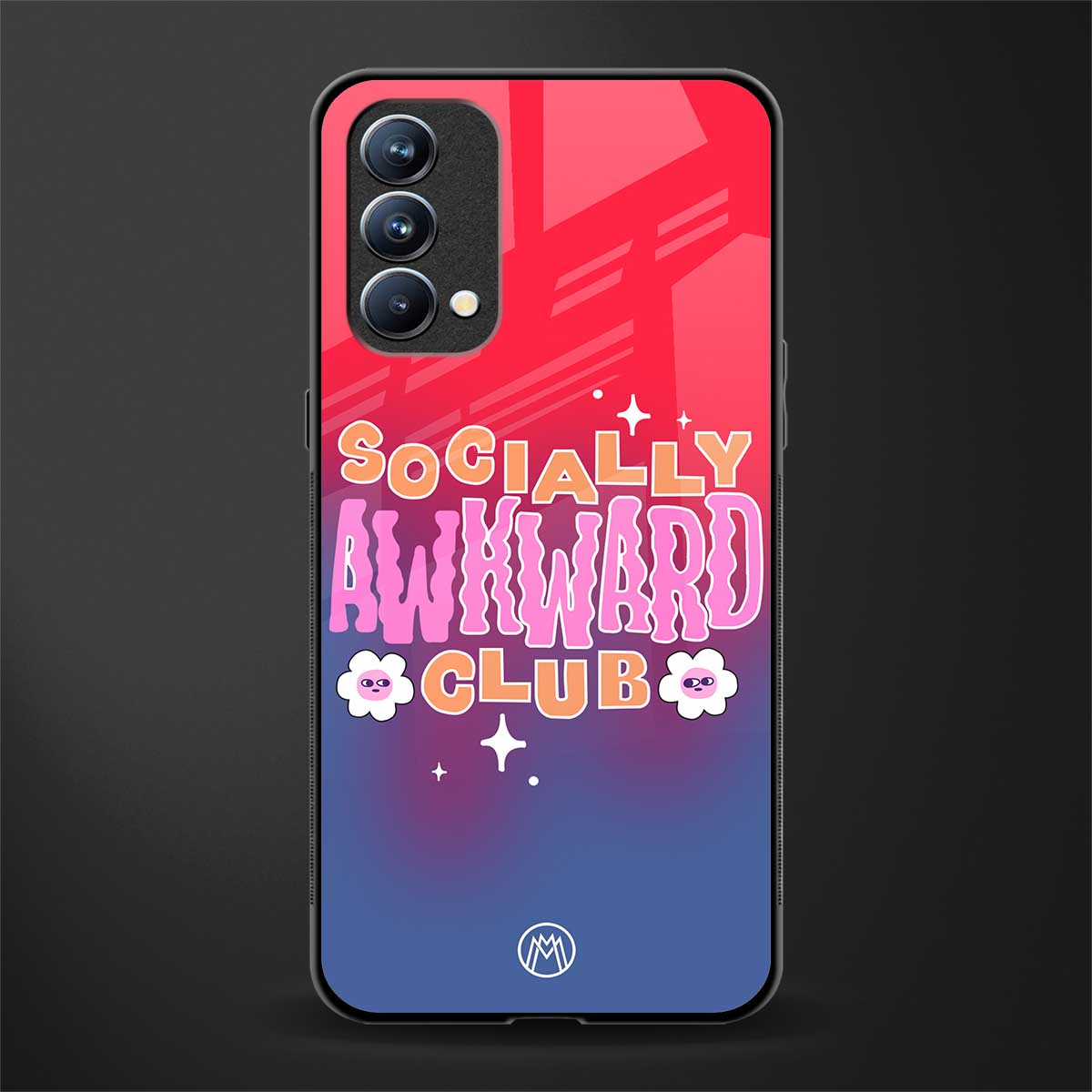 socially awkward club glass case for oppo f19s image