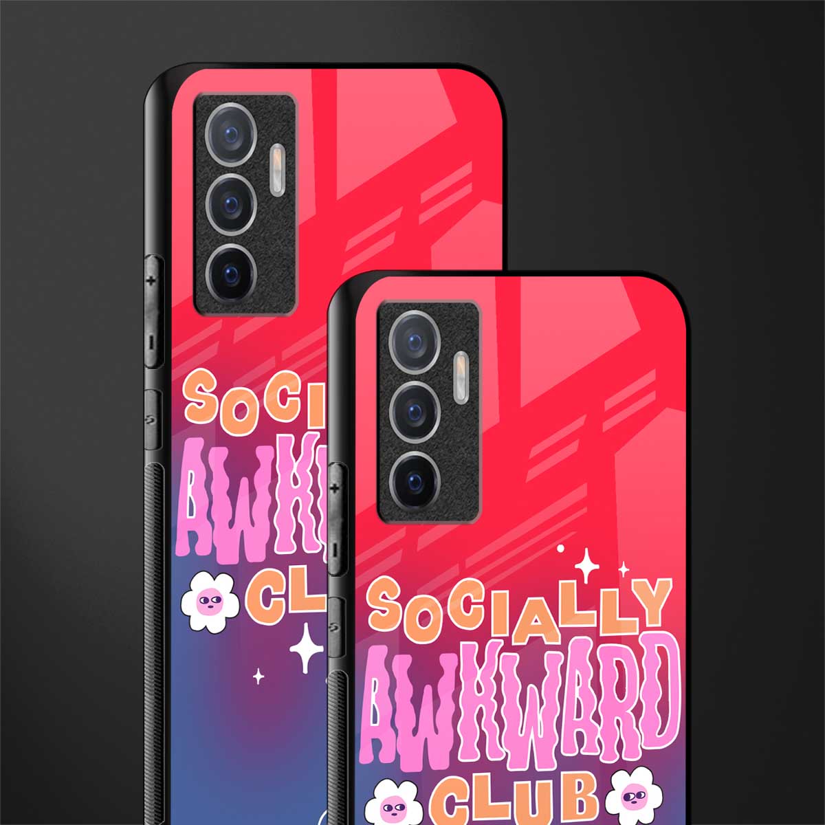socially awkward club glass case for vivo v23e image-2