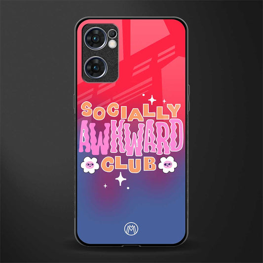 socially awkward club glass case for oppo reno7 5g image