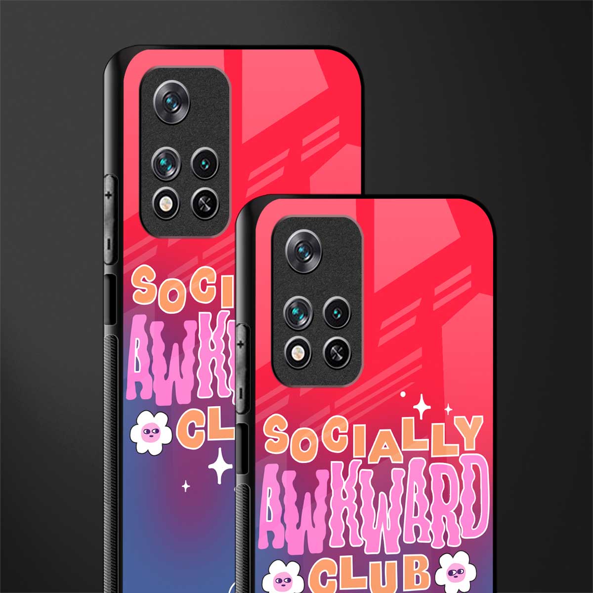 socially awkward club glass case for poco m4 pro 5g image-2