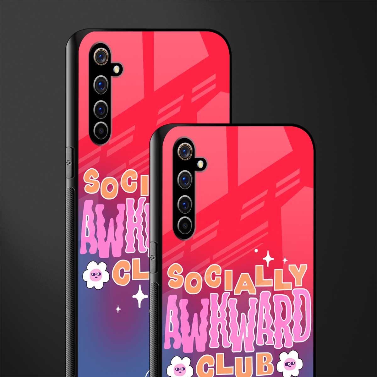 socially awkward club glass case for realme x50 pro image-2
