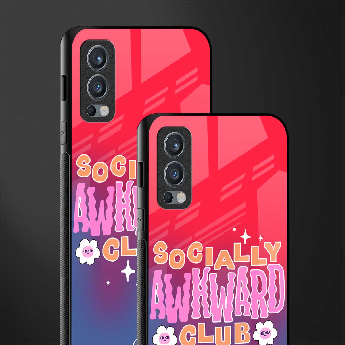 socially awkward club glass case for oneplus nord 2 5g image-2