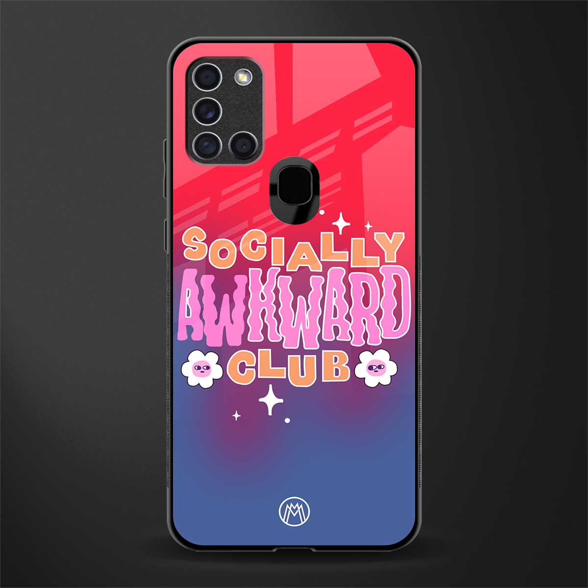 socially awkward club glass case for samsung galaxy a21s image
