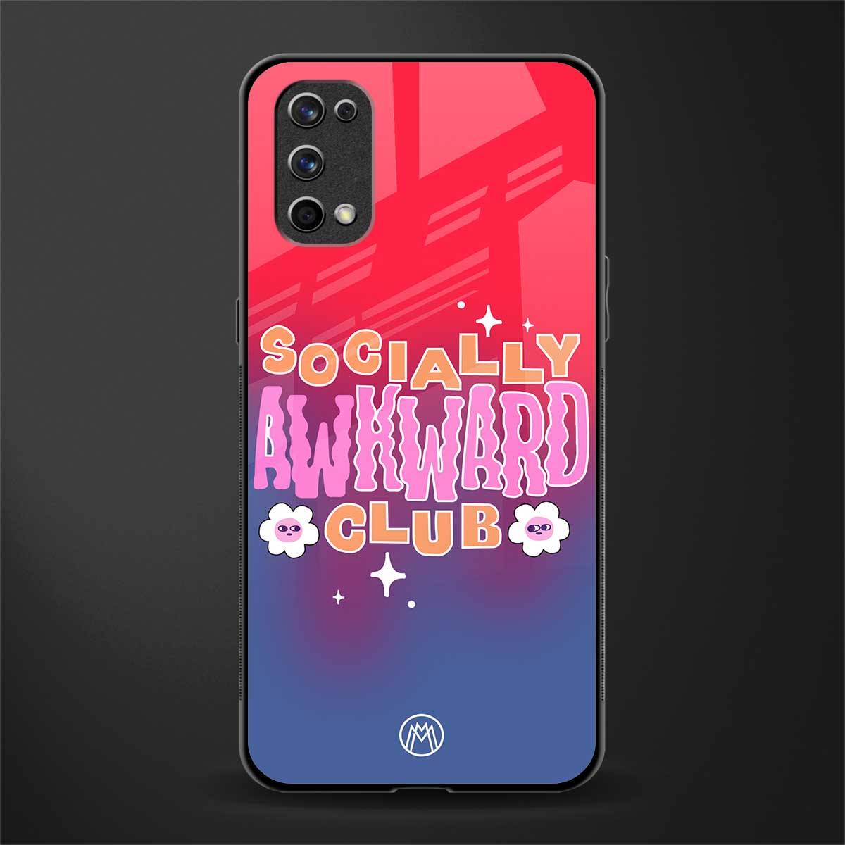 socially awkward club glass case for realme 7 pro image