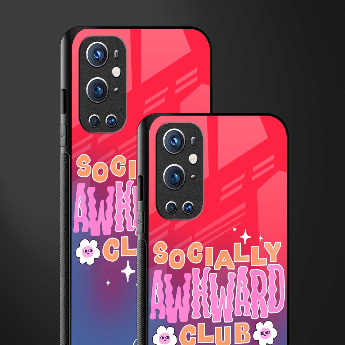 socially awkward club glass case for oneplus 9 pro image-2