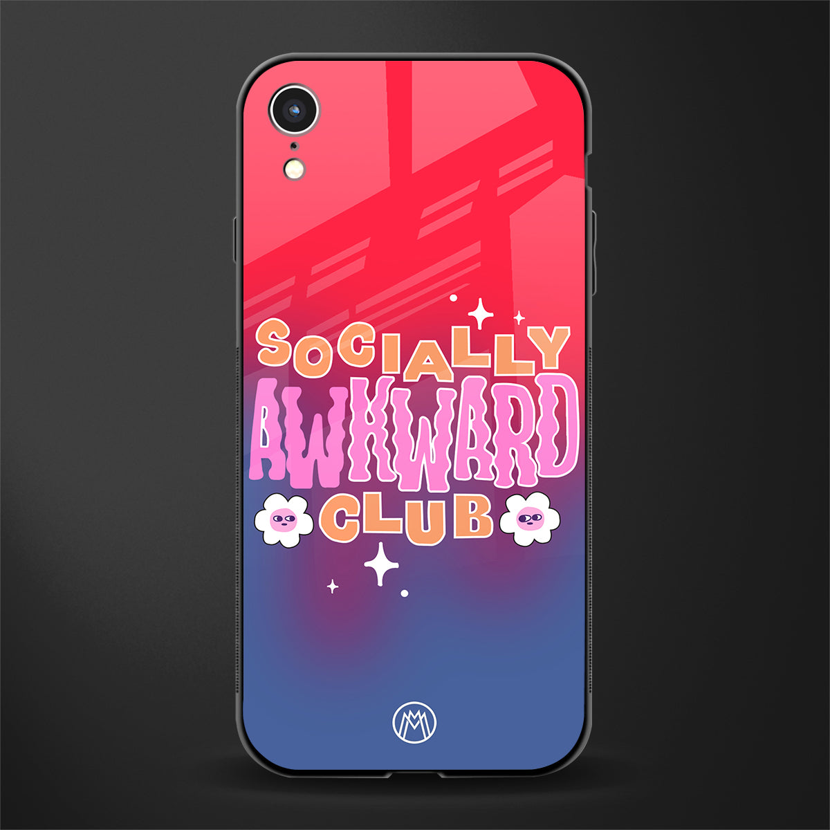socially awkward club glass case for iphone xr image