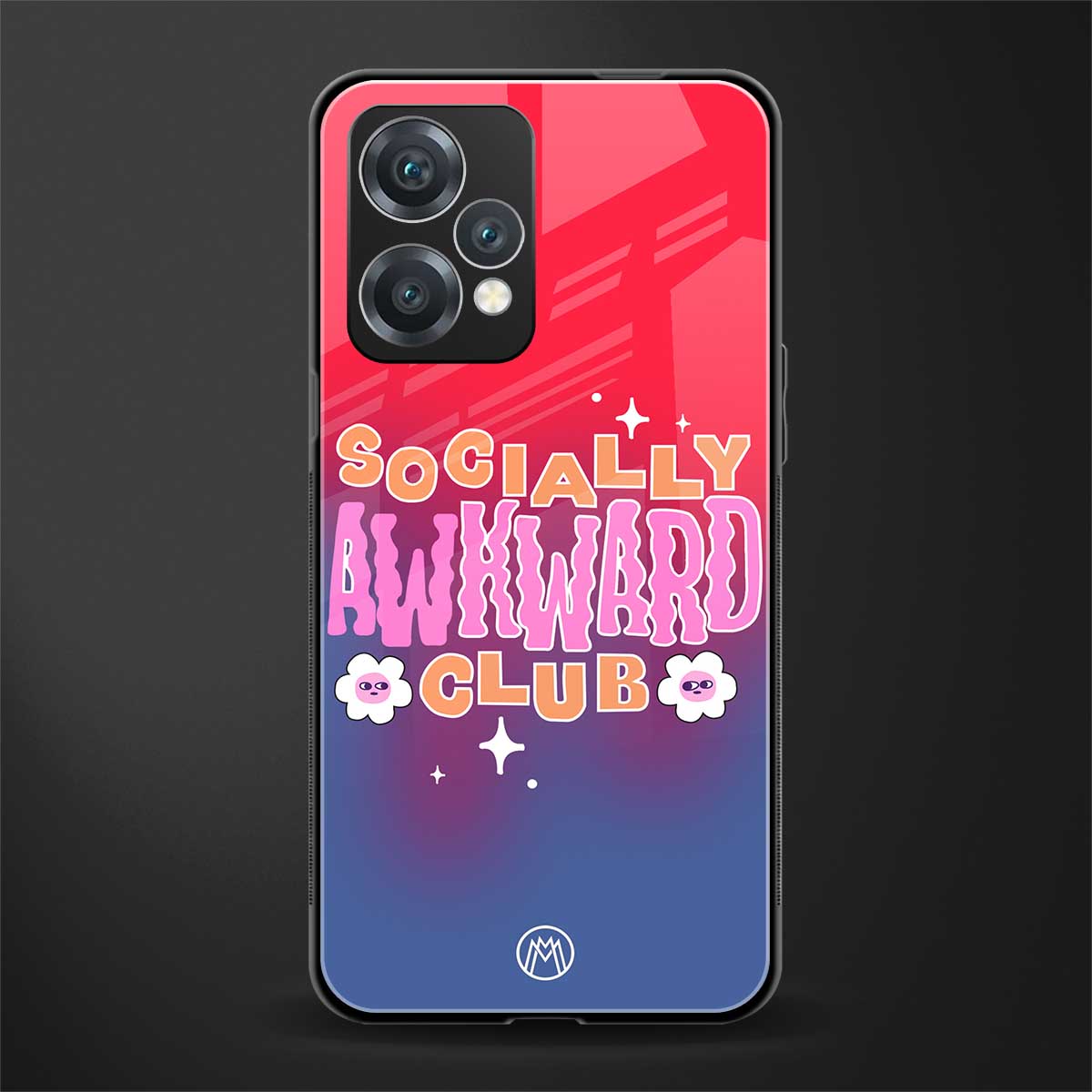 socially awkward club back phone cover | glass case for oneplus nord ce 2 lite 5g