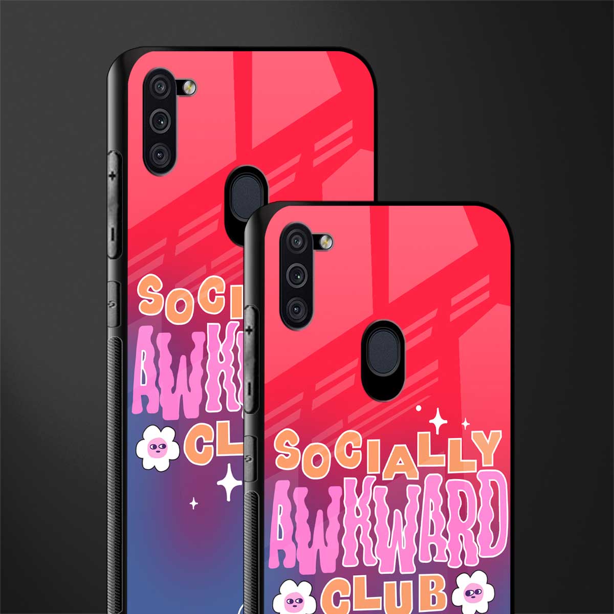 socially awkward club glass case for samsung a11 image-2