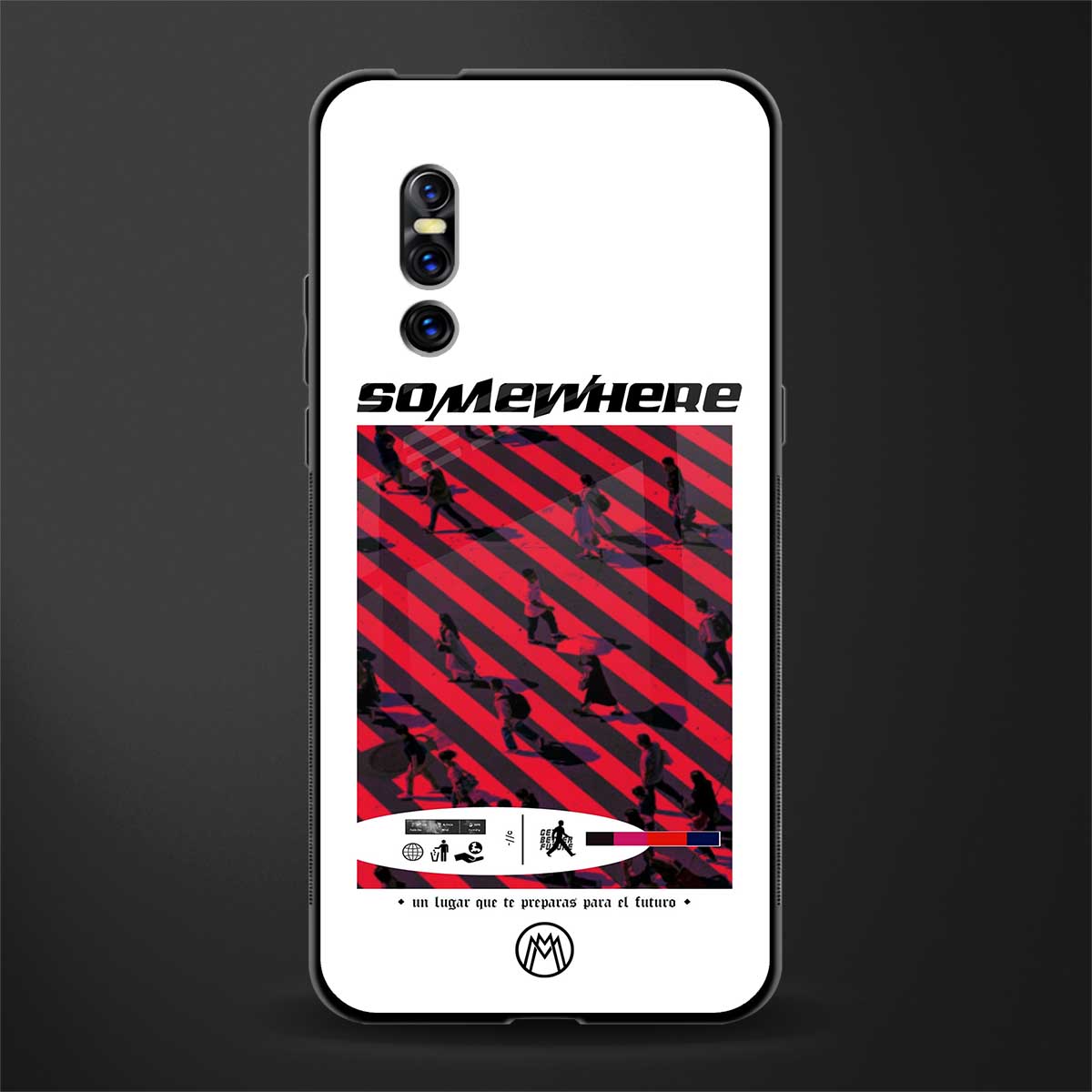 somewhere on the planet glass case for vivo v15 pro image