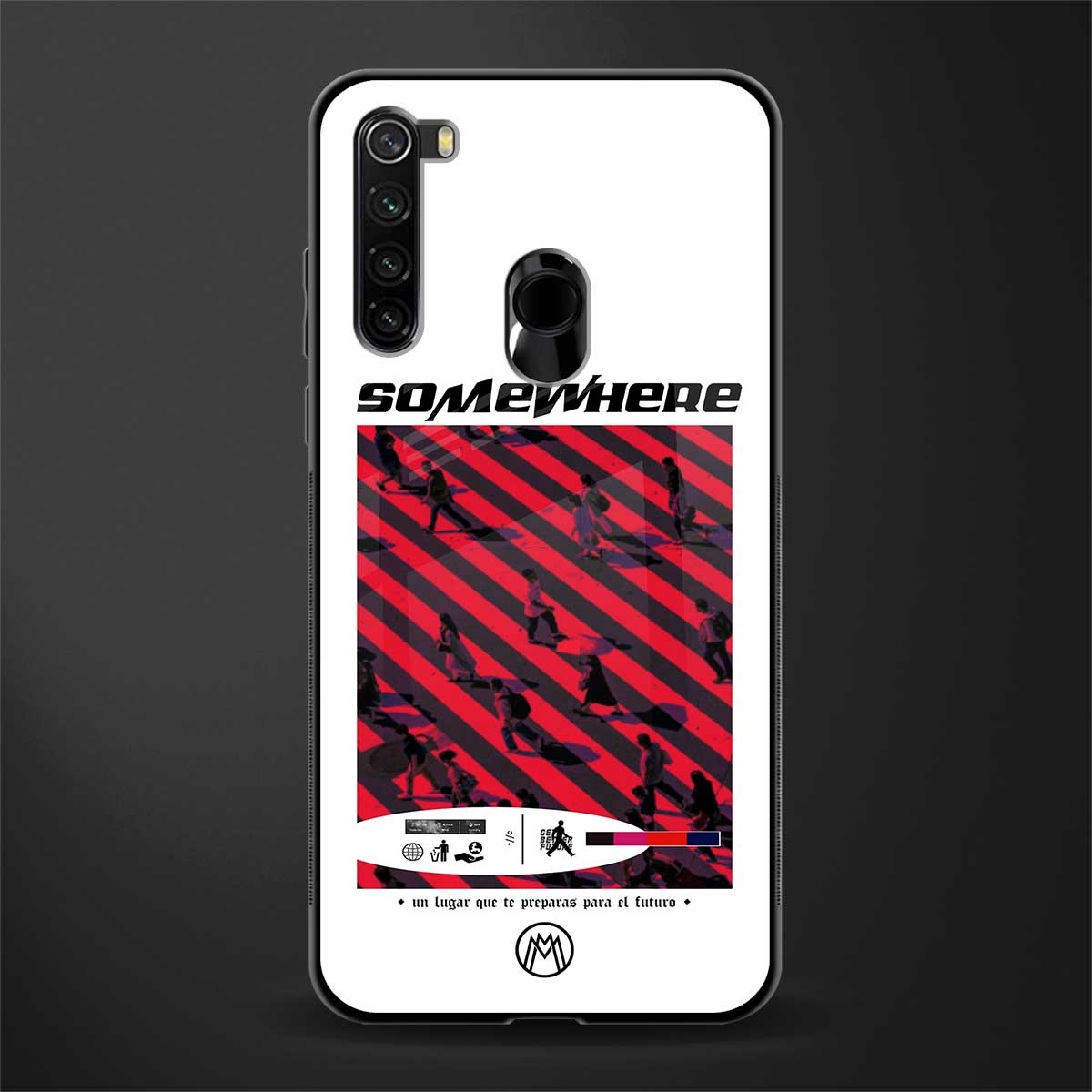 somewhere on the planet glass case for redmi note 8 image