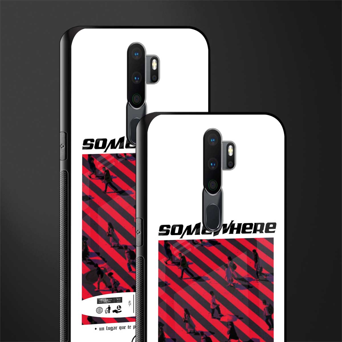 somewhere on the planet glass case for oppo a9 2020 image-2