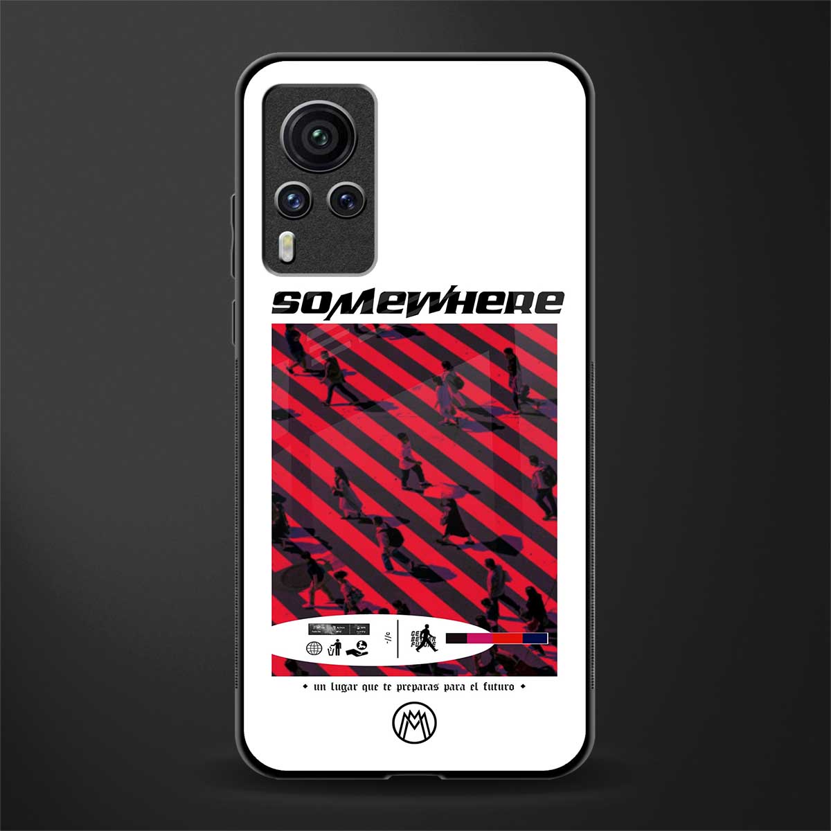 somewhere on the planet glass case for vivo x60 pro image