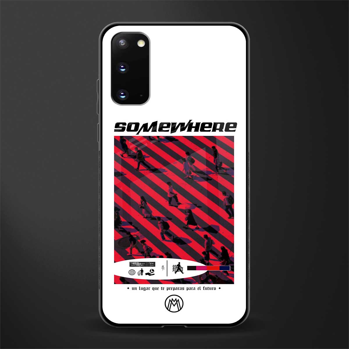 somewhere on the planet glass case for samsung galaxy s20 image