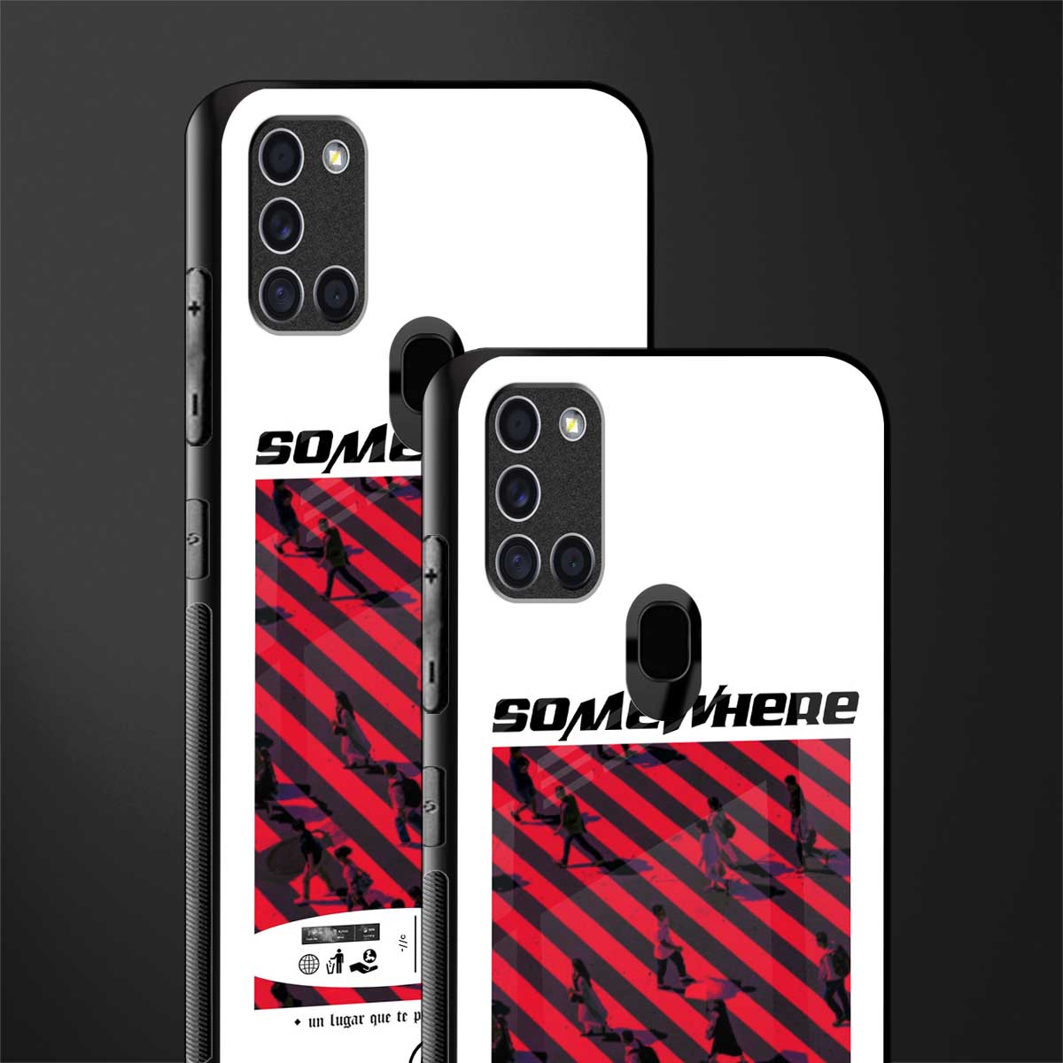 somewhere on the planet glass case for samsung galaxy a21s image-2