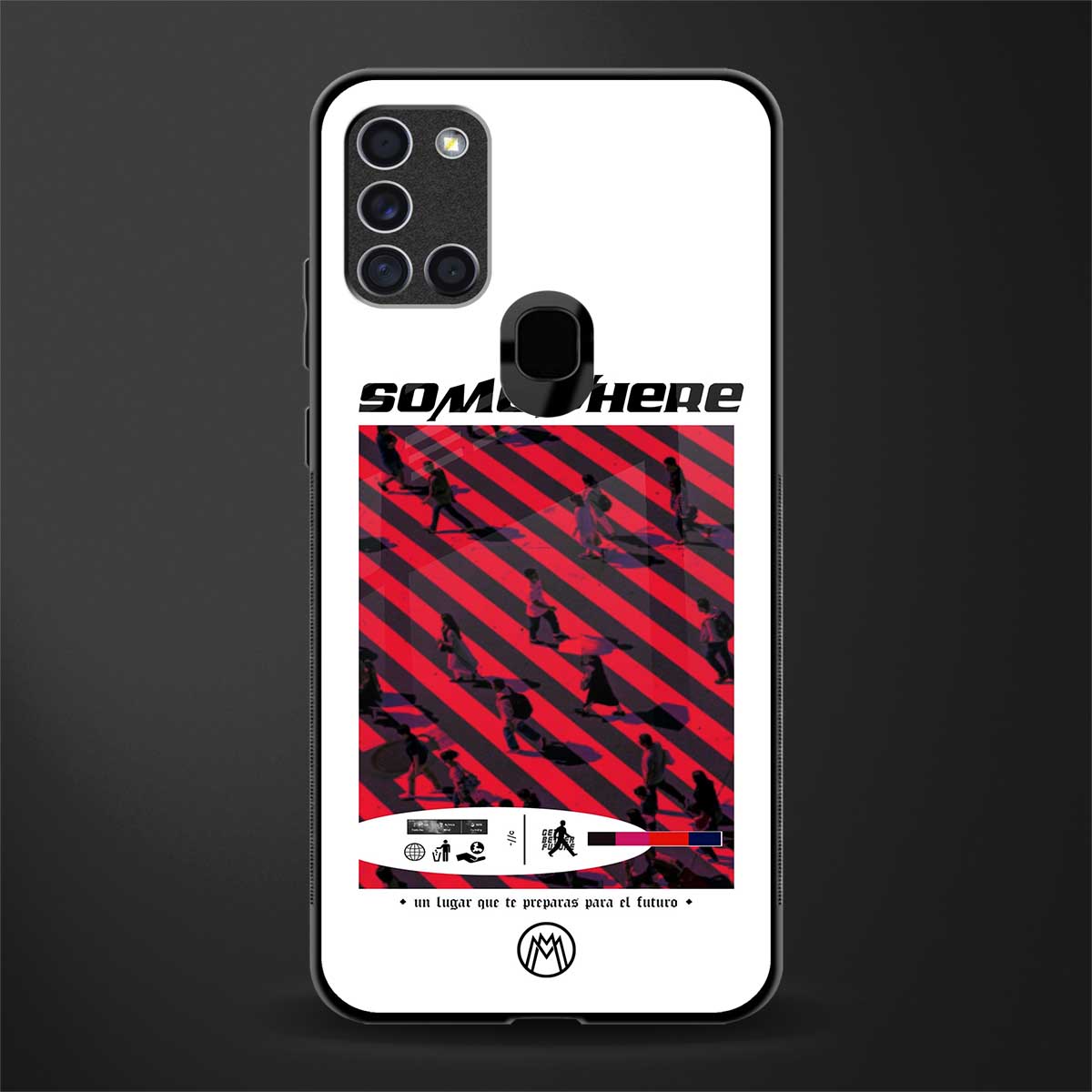 somewhere on the planet glass case for samsung galaxy a21s image