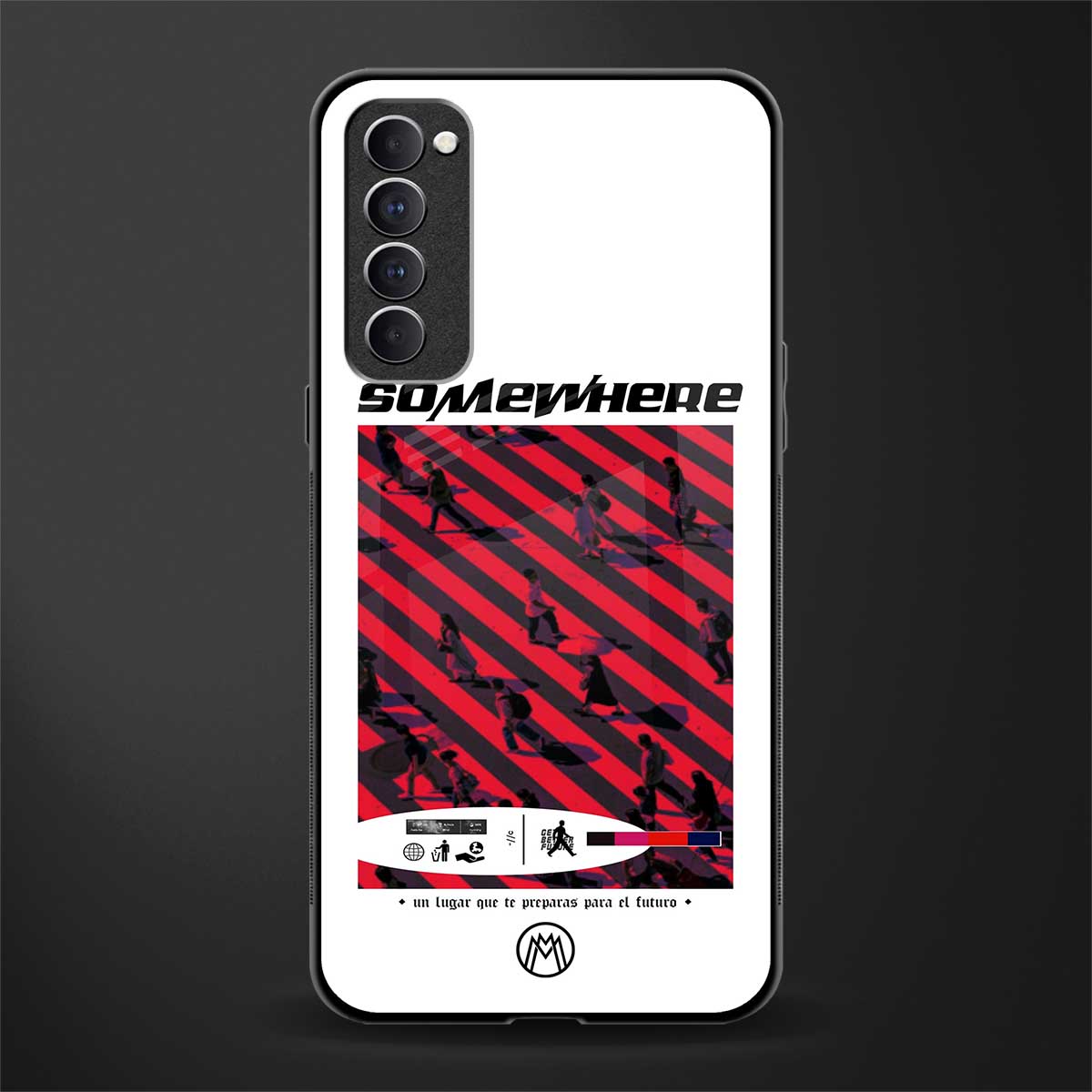 somewhere on the planet glass case for oppo reno 4 pro image