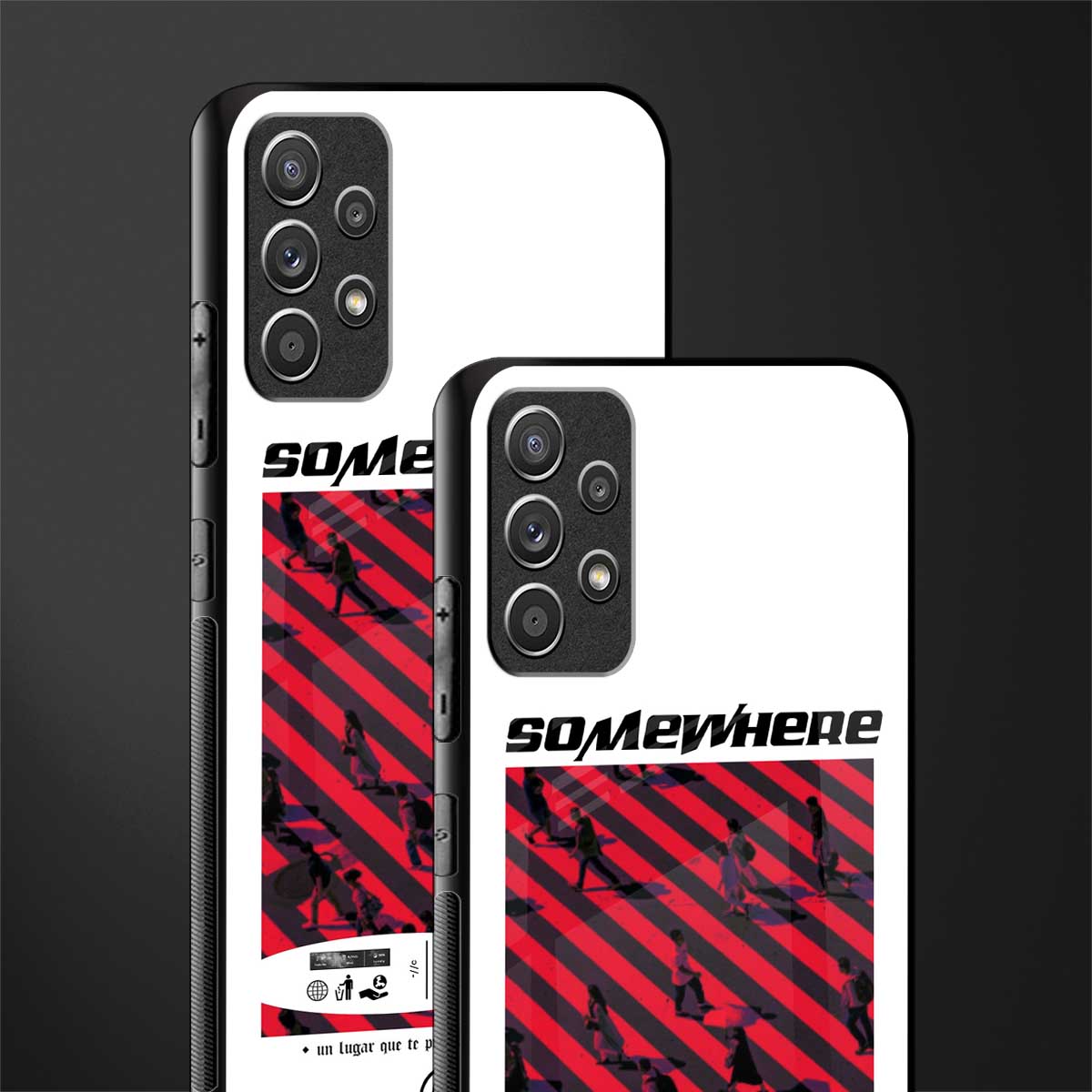 somewhere on the planet glass case for samsung galaxy a72 image-2