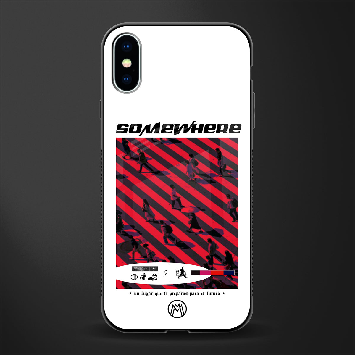 somewhere on the planet glass case for iphone xs image