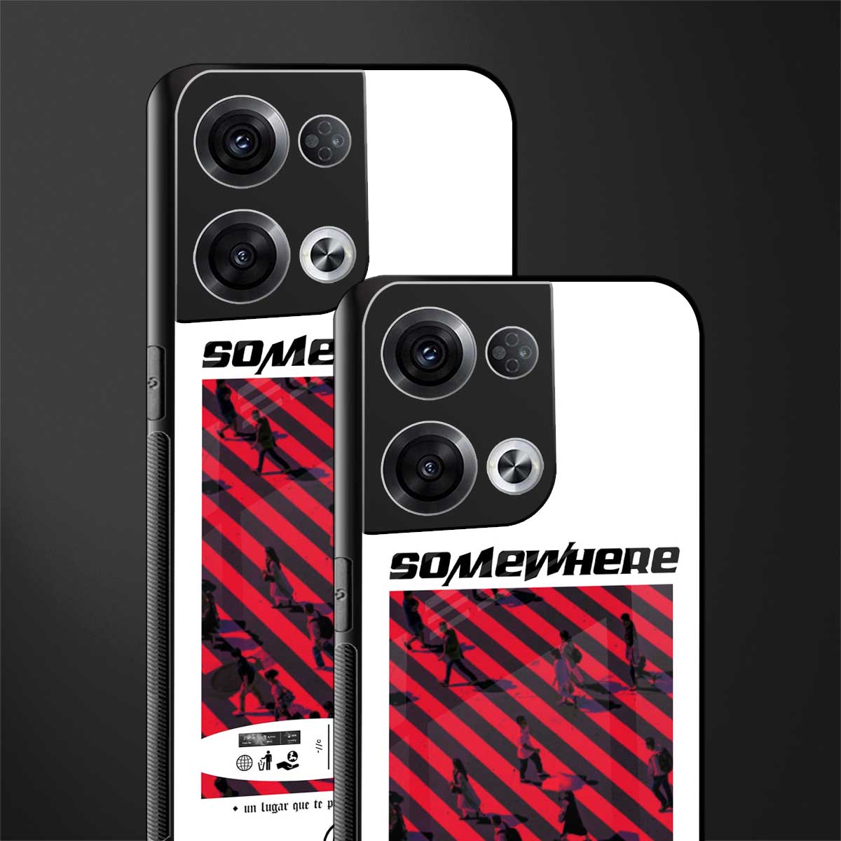 somewhere on the planet back phone cover | glass case for oppo reno 8 pro