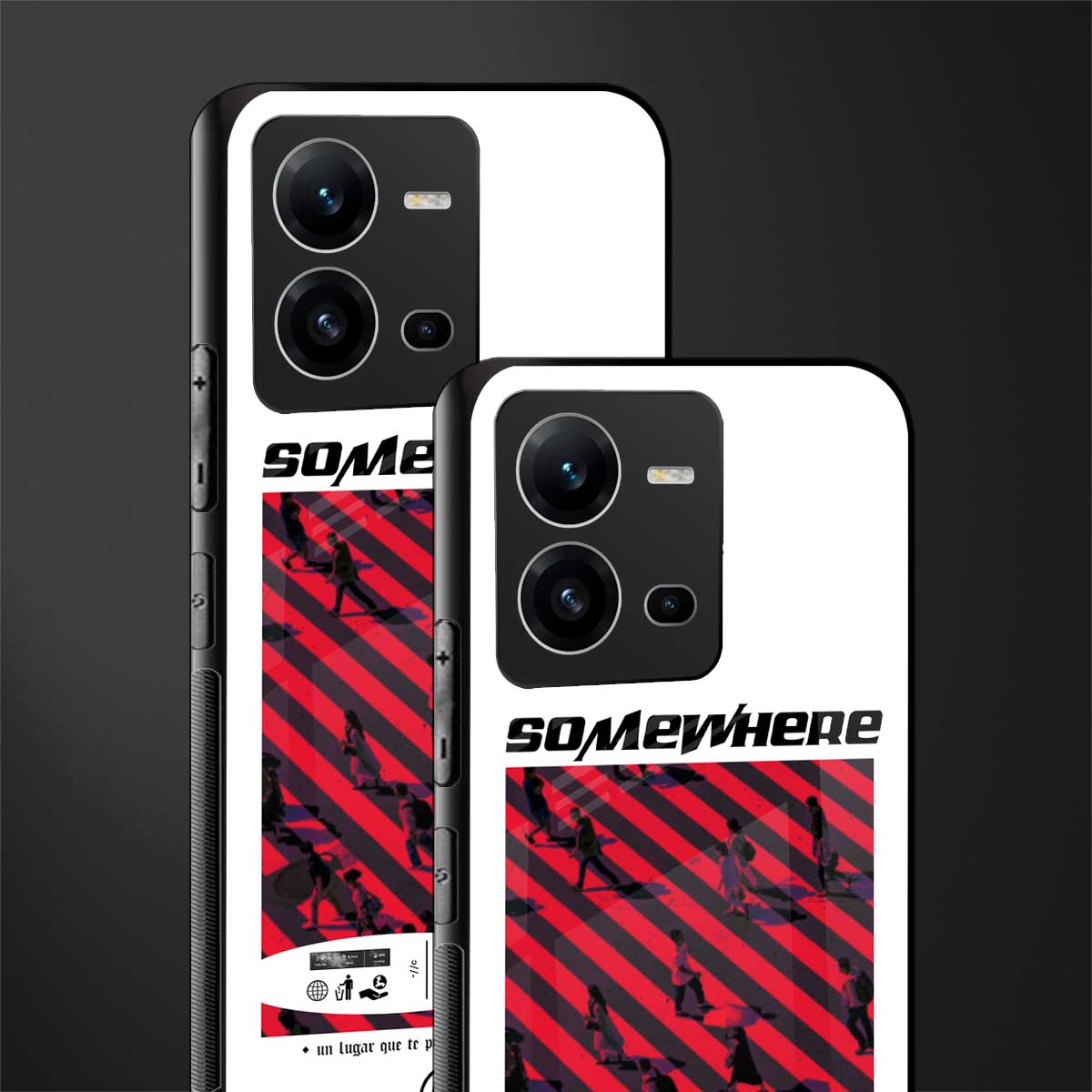 somewhere on the planet back phone cover | glass case for vivo v25-5g