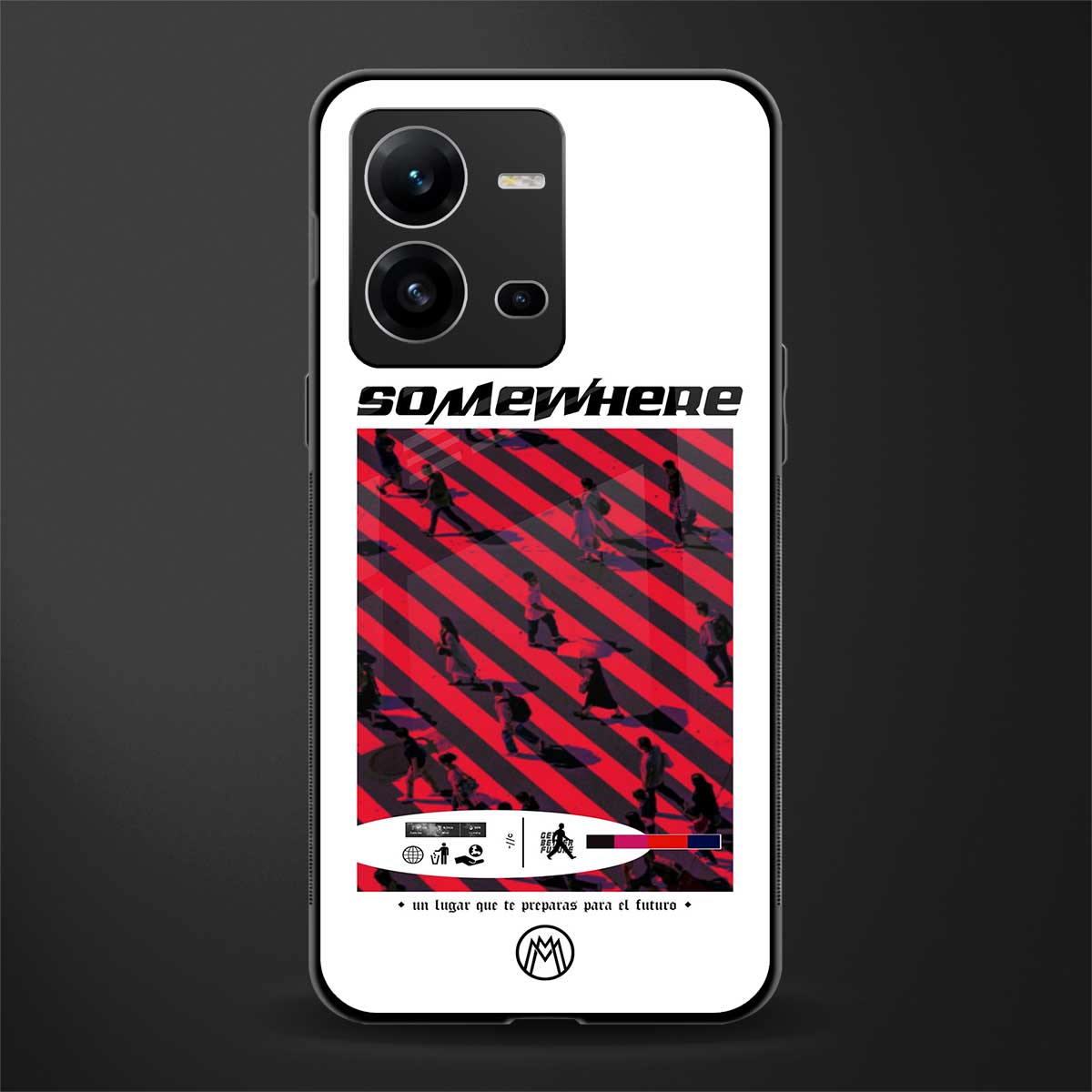 somewhere on the planet back phone cover | glass case for vivo v25-5g