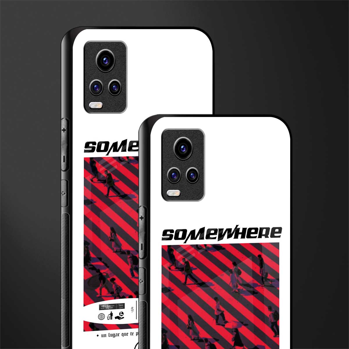 somewhere on the planet back phone cover | glass case for vivo v21e 4g