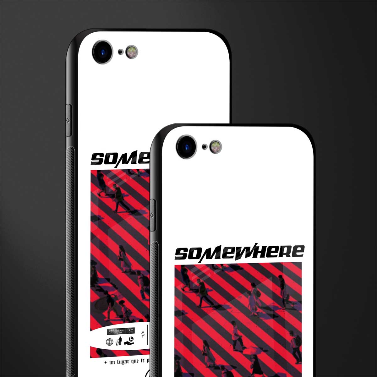 somewhere on the planet glass case for iphone se 2020 image-2
