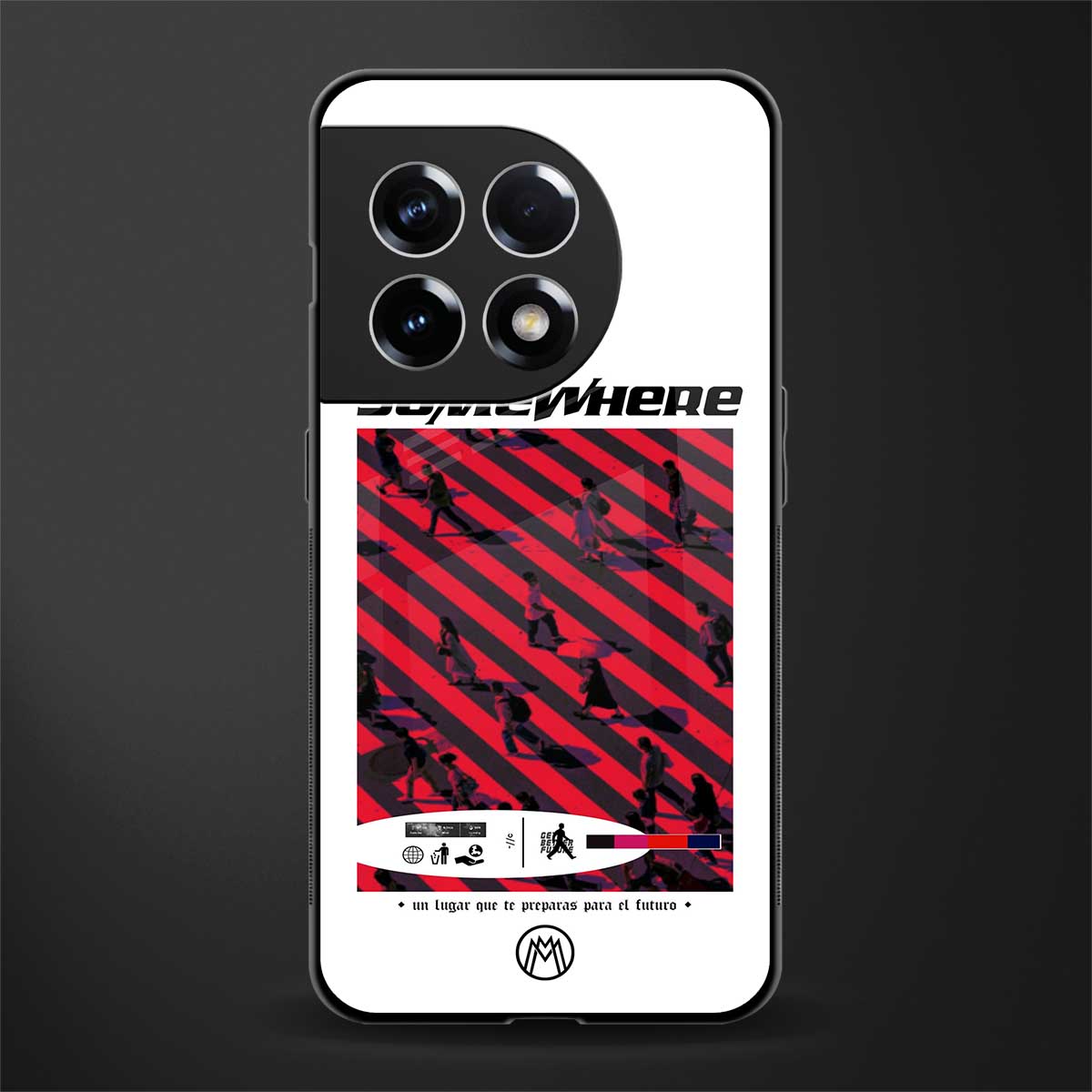 somewhere on the planet back phone cover | glass case for oneplus 11r