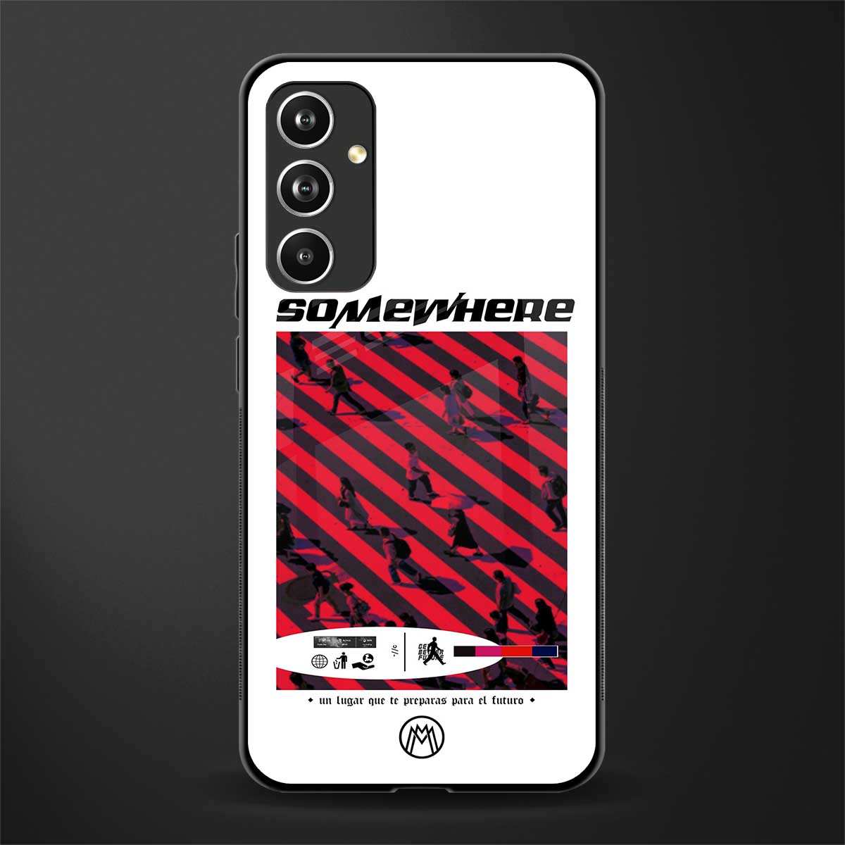 somewhere on the planet back phone cover | glass case for samsung galaxy a54 5g