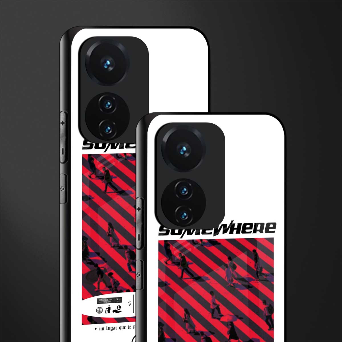 somewhere on the planet back phone cover | glass case for vivo t1 44w 4g