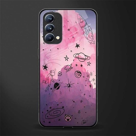 space pink aesthetic glass case for oppo f19s image