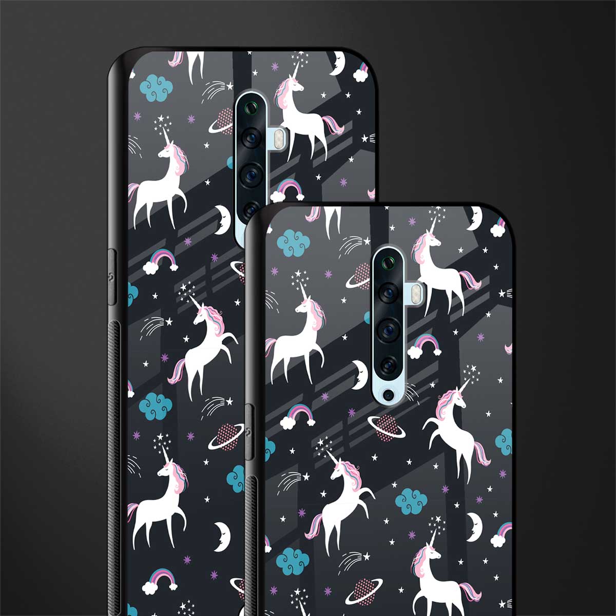 spatial unicorn galaxy glass case for oppo reno 2z image-2