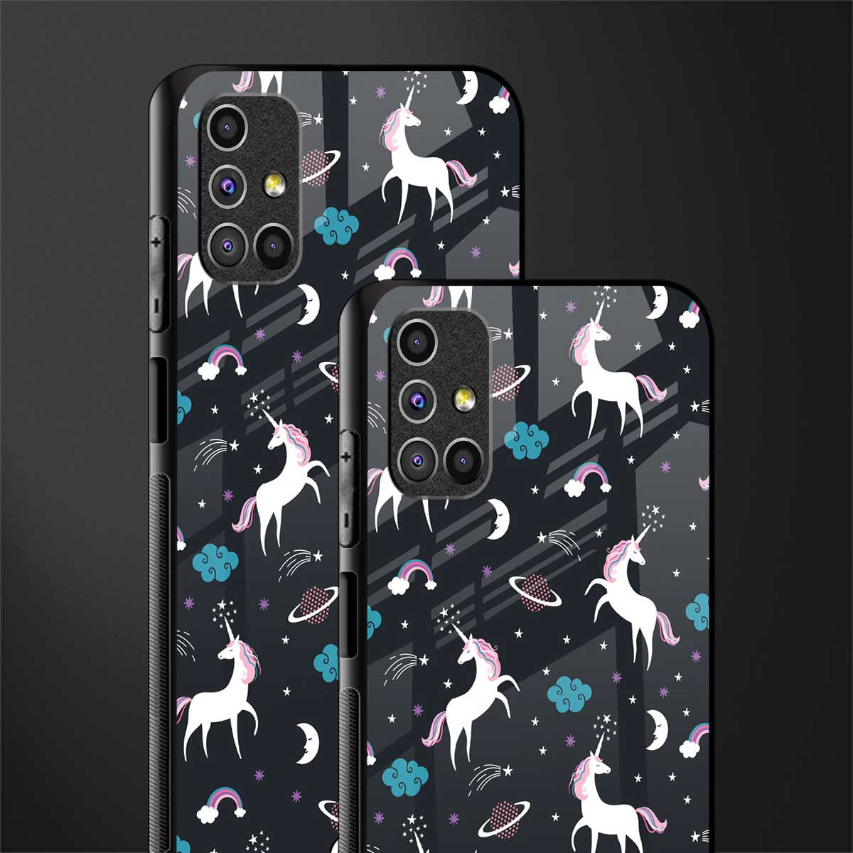spatial unicorn galaxy glass case for samsung galaxy m31s image-2