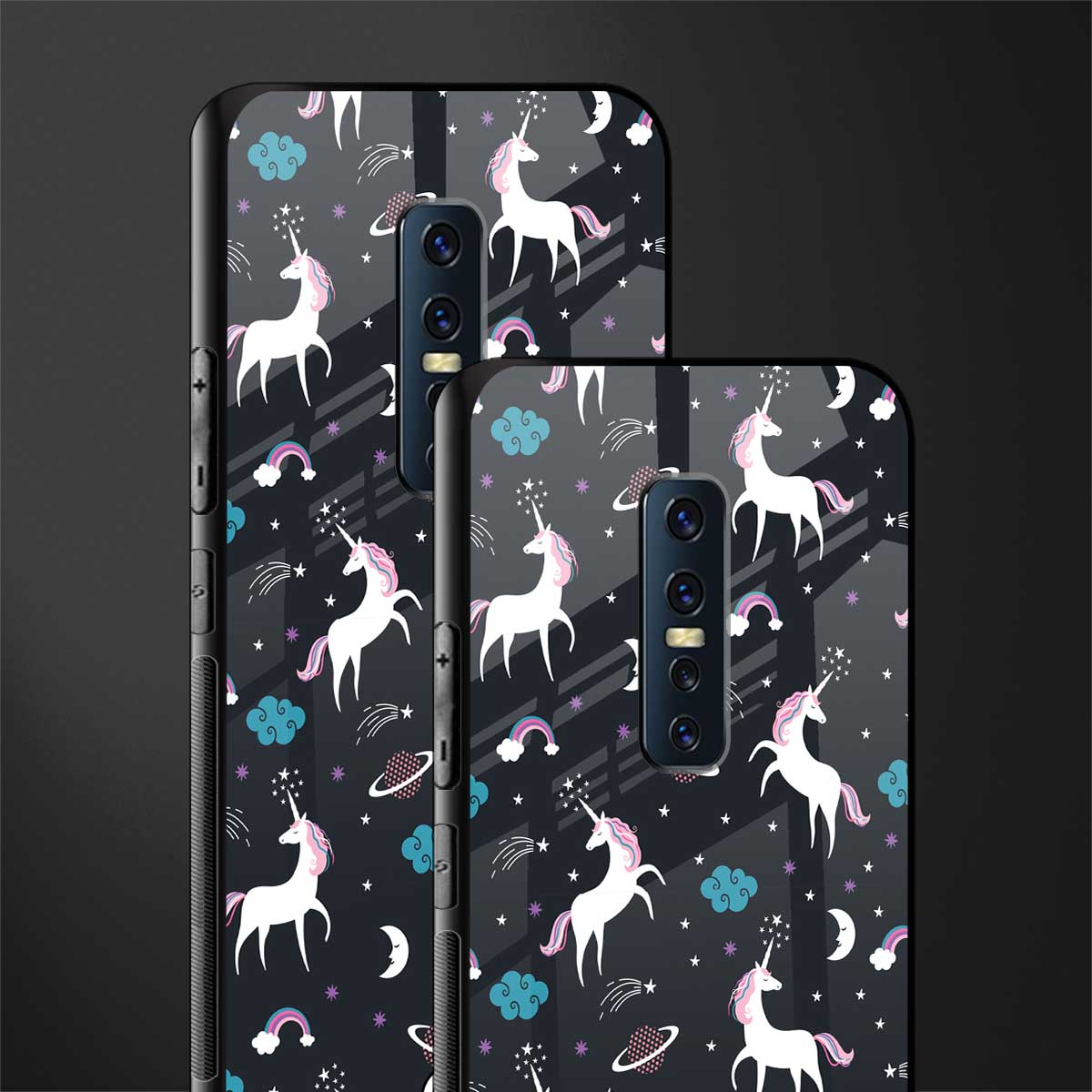 spatial unicorn galaxy glass case for vivo v17 pro image-2