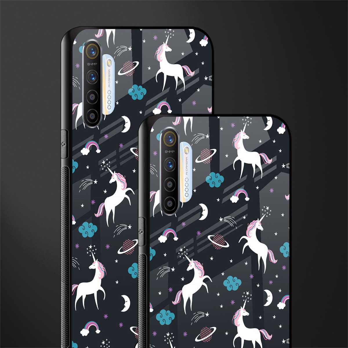 spatial unicorn galaxy glass case for realme x2 image-2