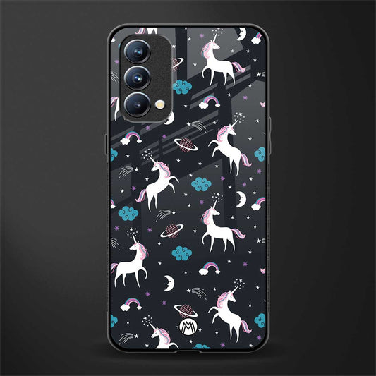 spatial unicorn galaxy glass case for oppo f19s image