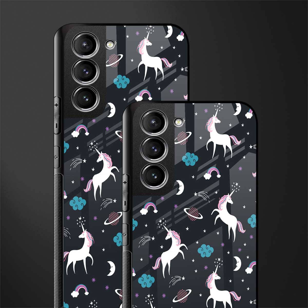 spatial unicorn galaxy glass case for samsung galaxy s21 plus image-2