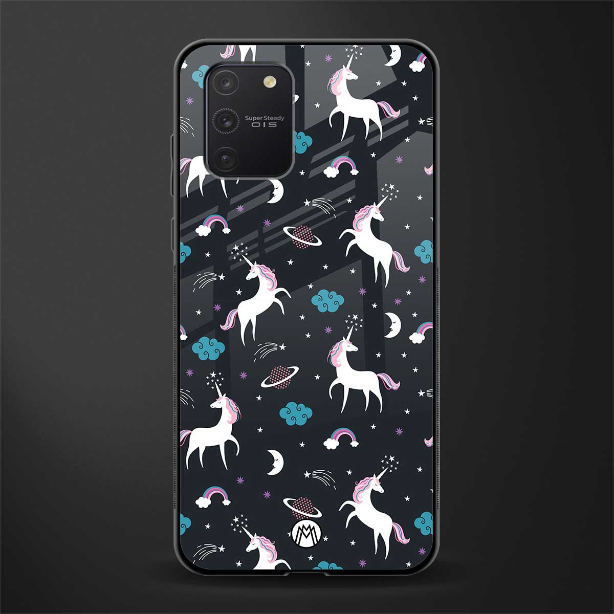spatial unicorn galaxy glass case for samsung galaxy a91 image