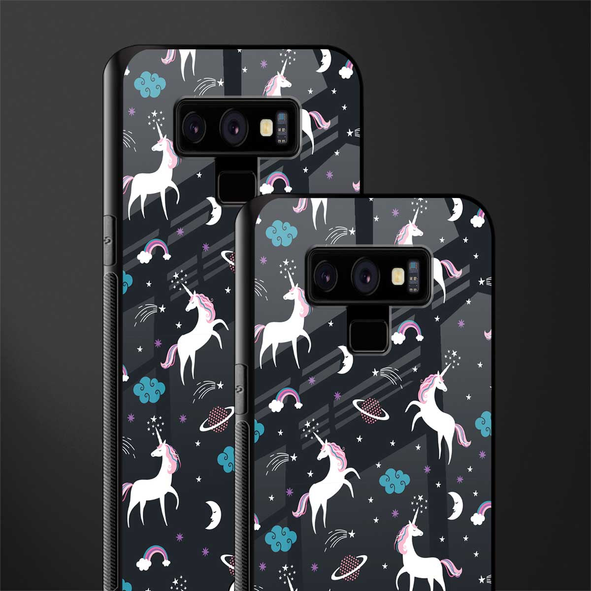 spatial unicorn galaxy glass case for samsung galaxy note 9 image-2