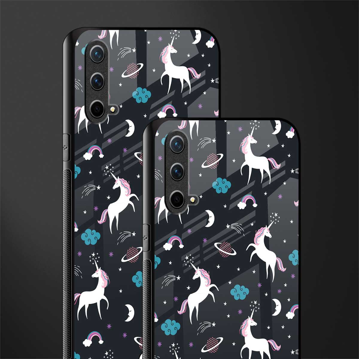 spatial unicorn galaxy glass case for oneplus nord ce 5g image-2