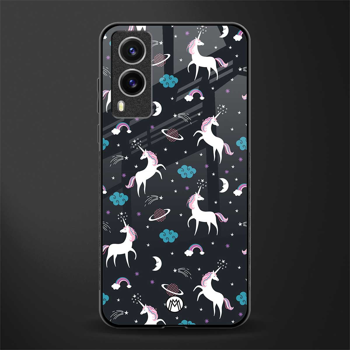 spatial unicorn galaxy glass case for vivo v21e 5g image