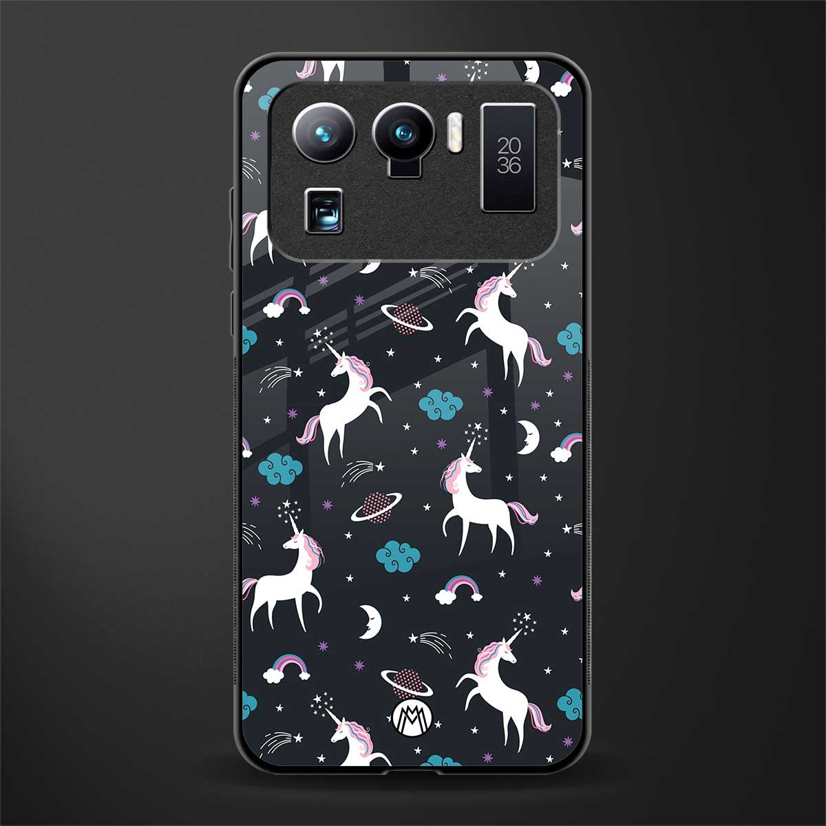 spatial unicorn galaxy glass case for mi 11 ultra 5g image