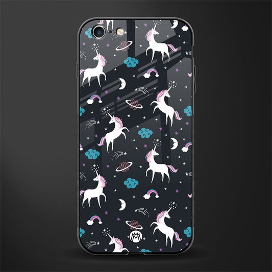 spatial unicorn galaxy glass case for iphone 6 image