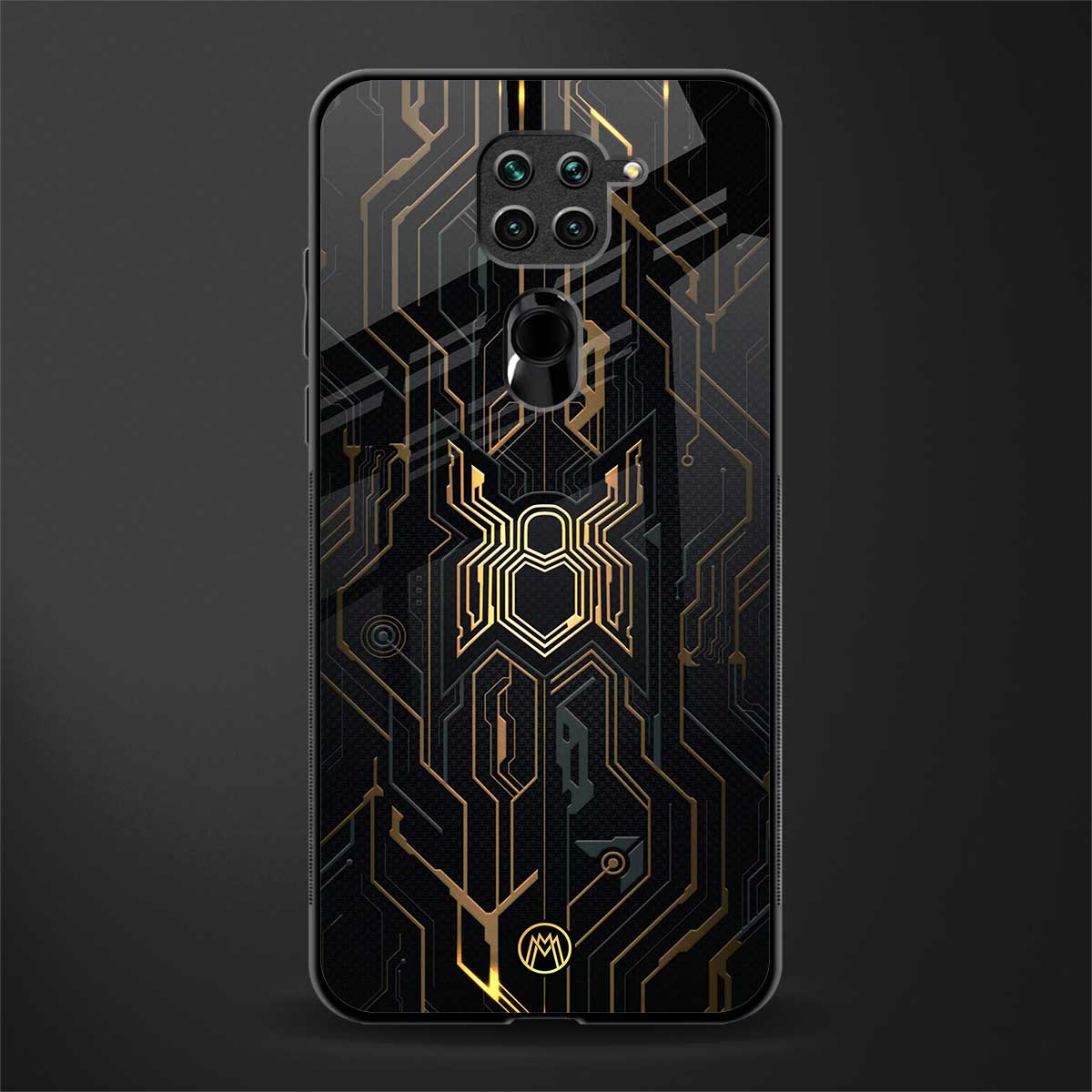 spider verse glass case for redmi note 9 image