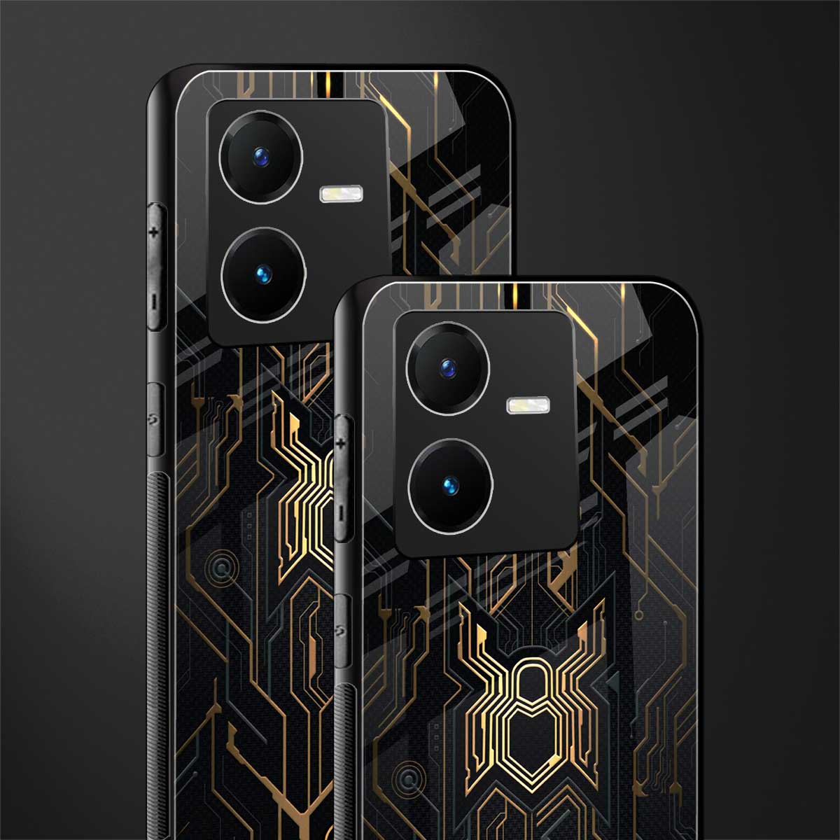 spider verse back phone cover | glass case for vivo y22