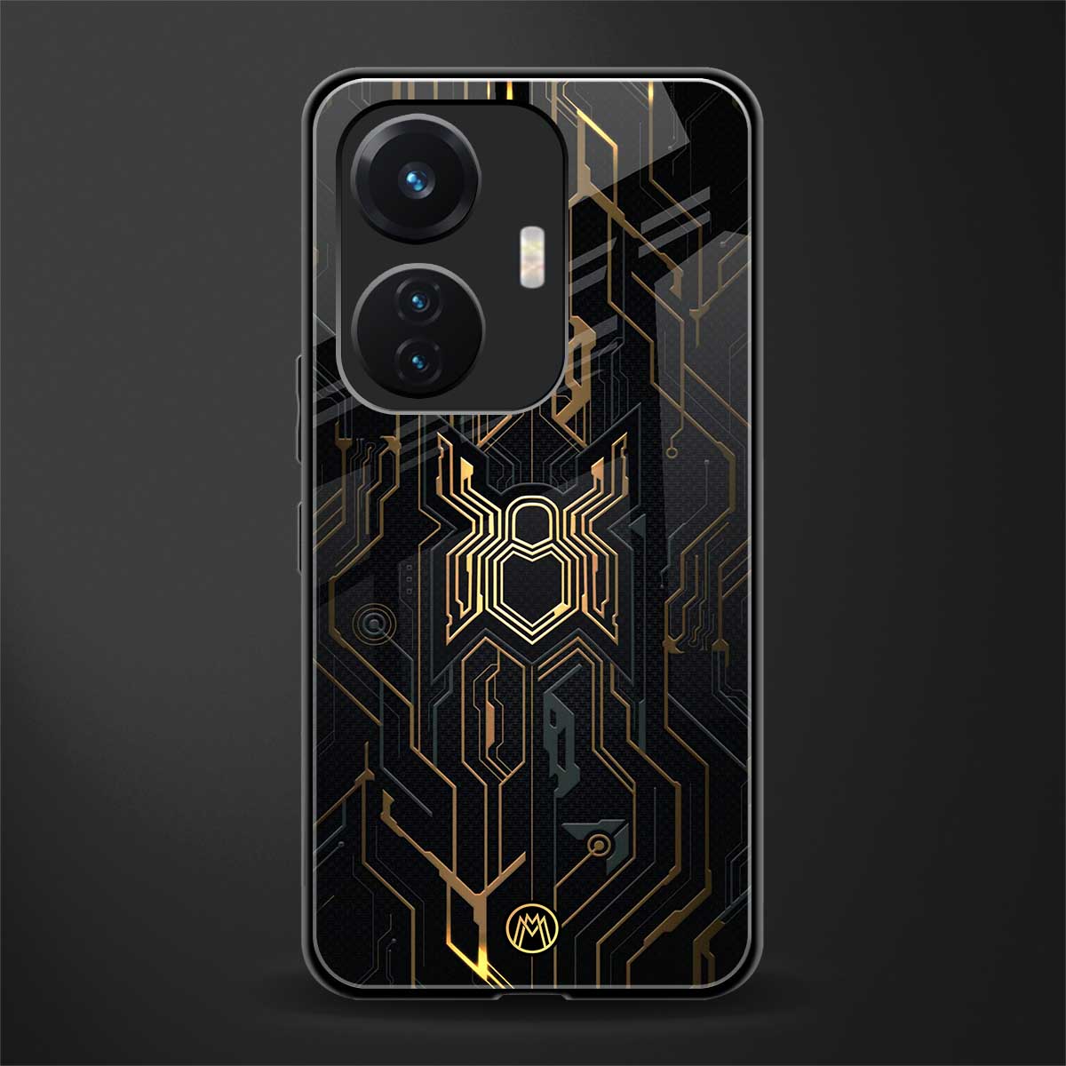 spider verse back phone cover | glass case for vivo t1 44w 4g
